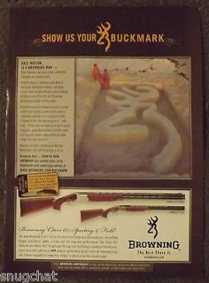 2009 Print Ad BROWNING CITORI 625 SHOTGUN Buckmark Logo Dug Out in 