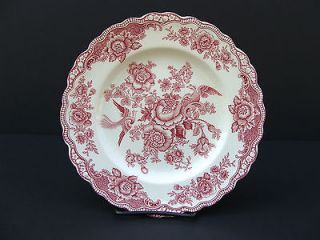 1931 Red/Pink Transferware Bristol Crown Ducal Luncheon/Salad Plate 