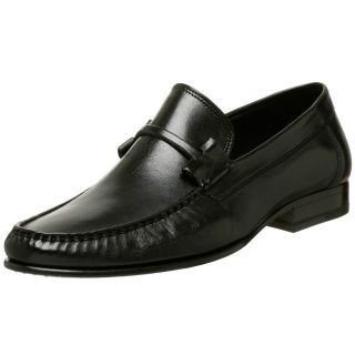 Bruno Magli Mens Dress Shoes Rigen Black Color Slip On With Buckle 