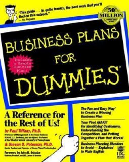 Business Plans for Dummies by Steven D. Peterson and Paul Tiffany 1997 