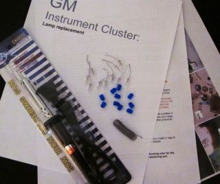 BLUE GM Instrument Cluster BULB REPLACEMENT KIT . Gauge speedometer 