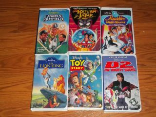 Lot of 6 Disney Video VHS Ducks D2 Toy Story Lion King of Thieves 