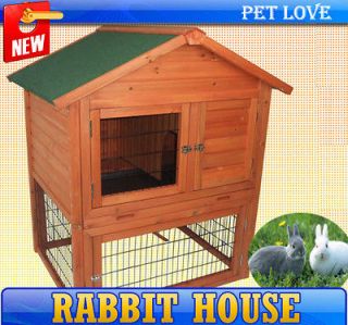 Frame Rabbits House Chicken Coop Bunny Hutch Poultry Box Hen Home