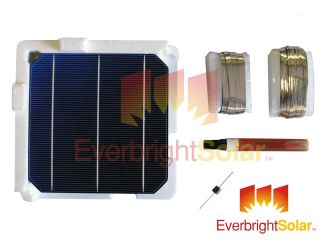 180 Tested Mono 6x6 Solar Cell 3.8w   4w DIY Panel Kit