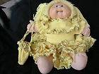 Cabbage Patch Doll Hand Crocheted Ruffled Dress and Pur