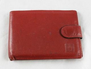Vintage Red Leather Rolex Wallet With Snap Montres SA Geneva 