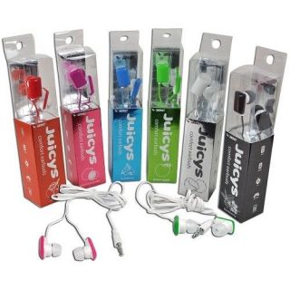 Pack   Vibe Juicys Comforty  Earbuds Stereo Headphones 3.5mm 