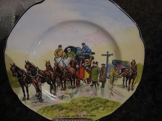 CROWN DUCAL WARE~ PECKSNIFFES RETURN from LONDON plate dish~NO RE