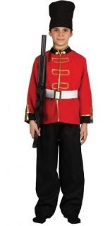 BOYS BUSBY GUARD FANCY DRESS COSTUME ROYAL BRITISH PALACE SOLDIER 