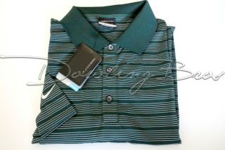 NWT Mens Nike Golf Polo Shirt Dri Fit (330) Green White Stripe 274038 
