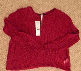 68 KENSIE Red Light Weight Sweater Size S M L NEW