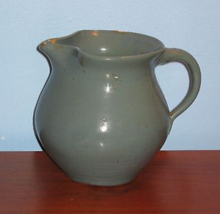 Vintage Cornelison Pottery Bybee Kentucky KY Blue Milk Cream Pitcher 