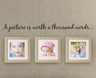 Wall Sticker Decal Quote Vinyl Art A Pictures Worth a Thousand Words 