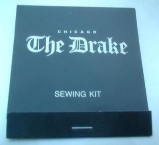   MENDING KIT DRAKE HILTON HOTEL CHICAGO Needle Thread Buttons &Pin