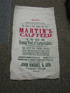Martins Calf Feed John Knobel & Son Freeport IL Sack