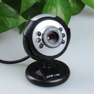 Mini USB Webcam 6 LED 30.0M PC Camera Web Cam With Mic for Computer PC 