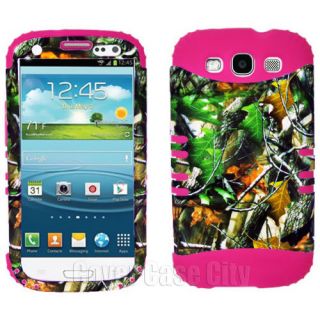 Pink Mossy Oak Camo Impact Hybrid Hard Cover Case for Samsung Galaxy S 