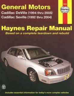 General Motors Cadillac Deville 1994 Thru 2005 Cadillac Seville 1992 