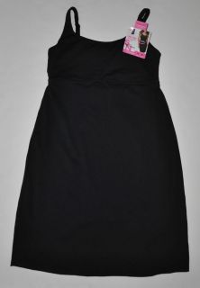   Sweet Nothings SHAPER TOP SLIP DRESS Black cami S M L XL new Lined