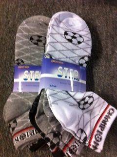 Soccer Design Spandex Fashion Socks 9 11 6 Pair (2 White, 2 Grey, 2 