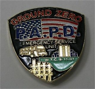 11/01 911 GROUND ZERO P.A.P.D. PAPD HAT / LAPEL PIN