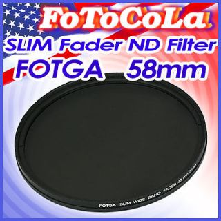 Fotga 58mm slim fader ND filter adjustable variable neutral density 