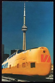 1570   VIA Rail TURBO Train Engine in Toronto Ontario CN Tower 