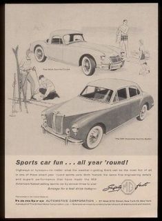 1958 MG M.G. MGA Sports Coupe & Magnette vintage car ad