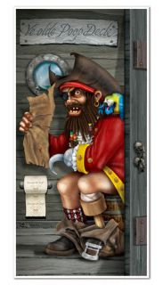   Ship Captain Theme Restroom Toilet Loo Door Cover Party Decoration