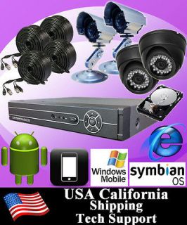   4CH Video Surveillance CCTV DVR Video Recorder Security Camera System