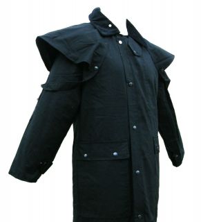 Campbell Cooper New Australian Caped Wax Cotton Jacket Coat Black XS L 