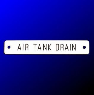 Engraved Industrial Label AIR TANK DRAIN 100mm x 17mm