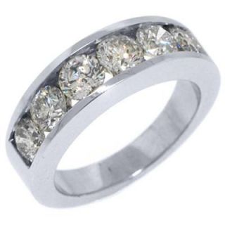   CARAT BRILLIANT ROUND CUT DIAMOND RING WEDDING BAND 14KT WHITE GOLD