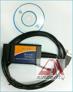  USB ELM327 Car Scanner AUTO Scan Tool CAN BUS OBD2 OBDII