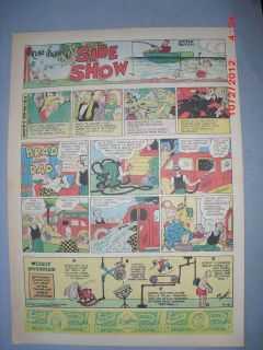 Rube Goldberg Machine in Side Show Sunday from 4/9/1939 Tabloid Size 