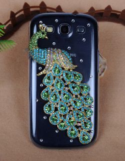   Green Peacock Bling Bling Case Cover for Samsung Galaxy S3 S III i9300