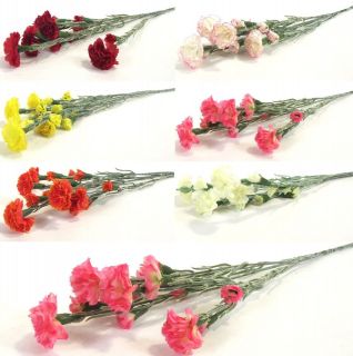 63cm 63cm 63cm Artificial Silk Flowers Carnations Spray