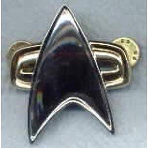   Trek Voyager Series Uniform Two Piece Communicator Pin. NEW UNUSED