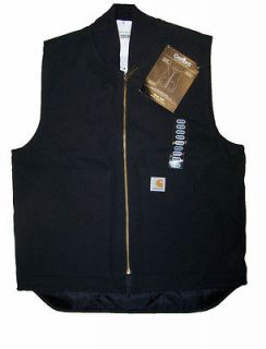 Carhartt Duck Arctic Quilt Lined Vest V01 Black NWT