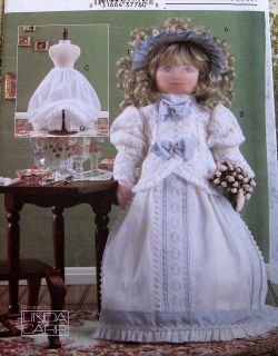 Vogue Linda Carr cloth doll pattern iron on face dress Victorian style 