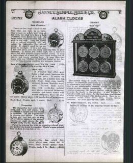 1928 ad Gilbert Bell Hop Westclox Jack O Lantern Alarm Clock Store 