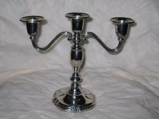   Silver Company 3 Tri Candelabra Candlestick Candle Holder
