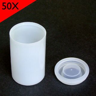 50x WHITE FILM CANISTERS CONTAINERS with LIDS  Wholesale Price 
