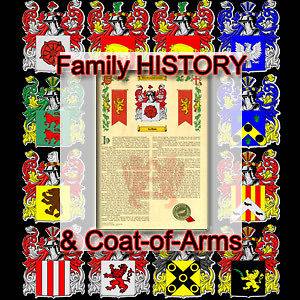   Name History   Coat of Arms   Family Crest 11x17 CARRILLO TO COLLINS