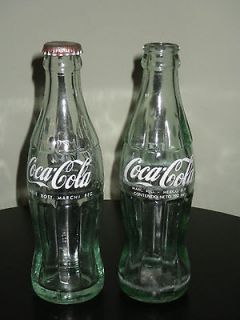 OLD GREEN COKE BOTTLES Coca Cola WITH CAP   Mexico and Venezia (67)