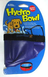 Hydro Bowl Portable Folding Travel Dog Water Bowl ~ Medium 5 Cup Size 