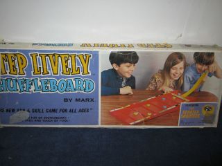 STEP LIVELY SHUFFLEBOARD GAME MARX VINTAGE SCOOTER SHOOTER