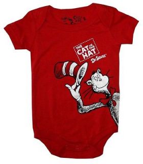 Dr Seuss Cat In The Hat Salute Baby Creeper Romper Snapsuit
