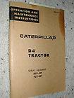 Caterpillar CAT D4 OPERATION MAINTENANCE MANUAL TRACTOR BULLDOZER 6U 