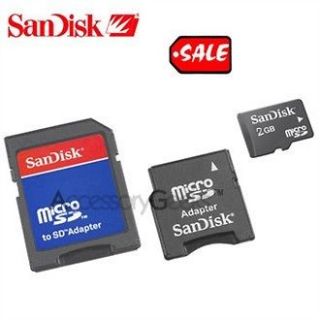 SanDisk 2GB Micro SD Memory Card (FREE BUNDLE) SD & Mini SD Adapter